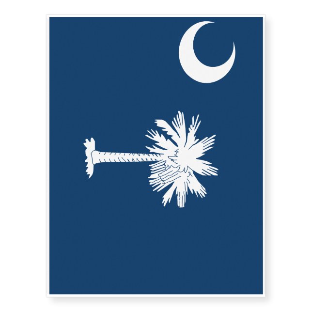 South Carolina Flag Temporary Tattoos (Front)