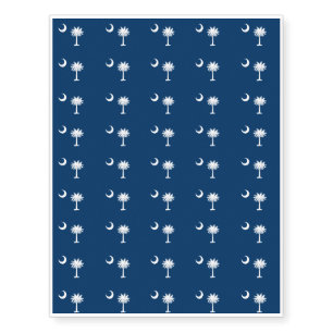 South Carolina Flag Temporary Tattoos