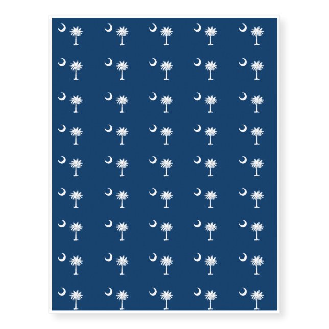 South Carolina Flag Temporary Tattoos (Front)