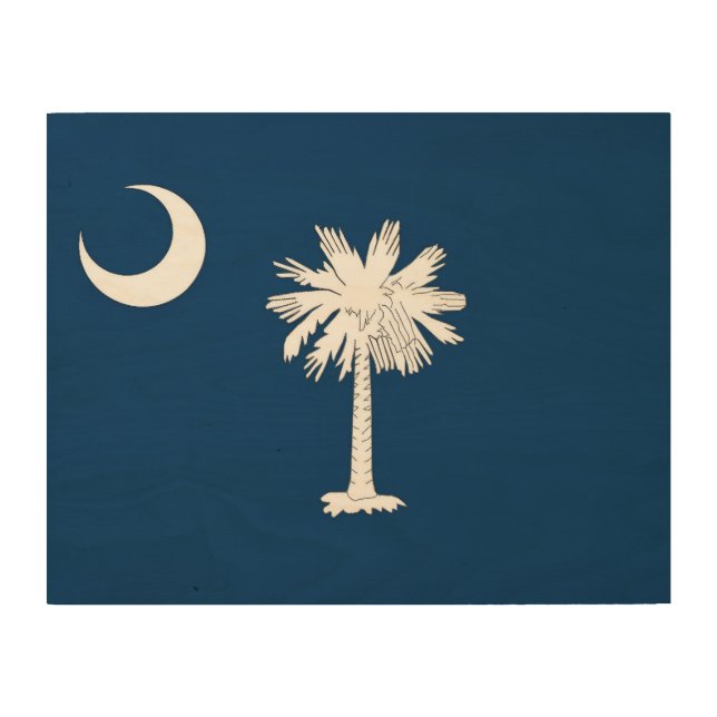 South Carolina Flag Wood Wall Art (Front)