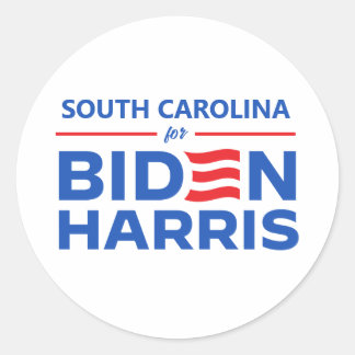 South Carolina for Biden Harris Classic Round Sticker