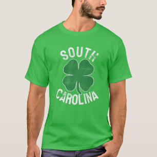 South Carolina Gift St. Patrick's Day Shamrock Clo T-Shirt