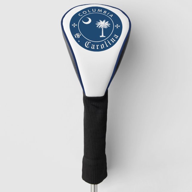 South Carolina Golfing, Covers, Columbia, Flag Golf Head Cover (Front)