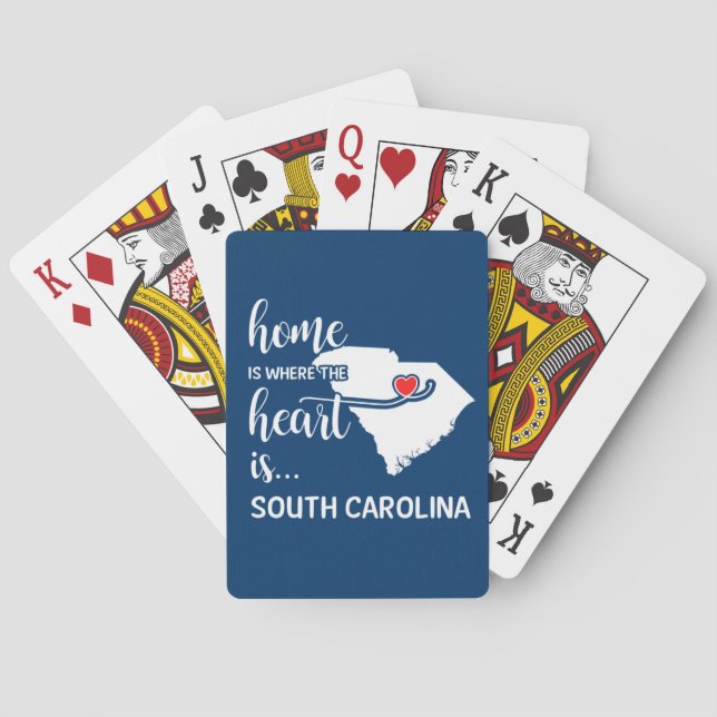 South Carolina home is where the heart is Poker Cards (Back)
