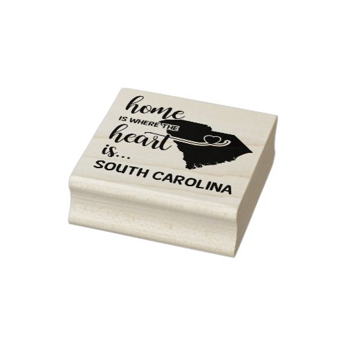 South Carolina home is where the heart is Rubber Stamp