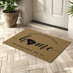 South Carolina Home State Personalized Doormat