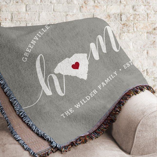 South Carolina Home State Personalized Throw Blanket (Creator Uploaded)