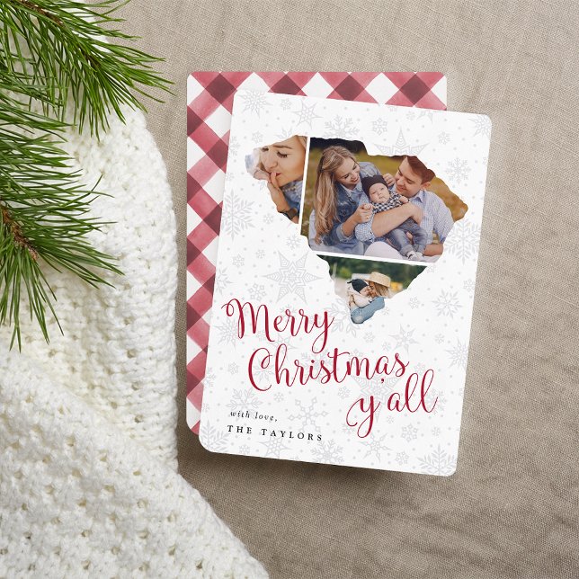 South Carolina Home State Photo Collage Christmas Holiday Card (Creator Uploaded)