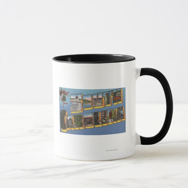 South Carolina - Large Letter Scenes Mug (Right)