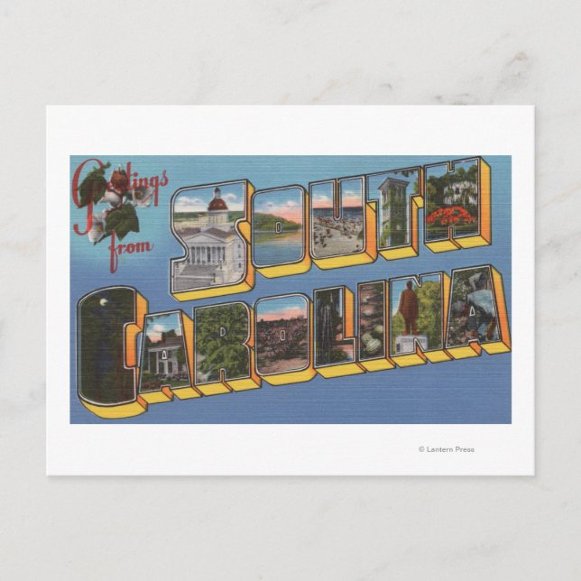South Carolina - Large Letter Scenes Postcard (Front)