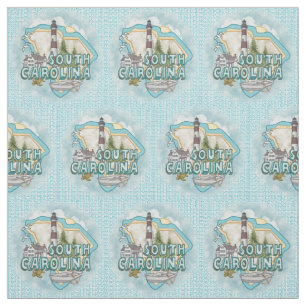 South Carolina Lighthouse Fabric