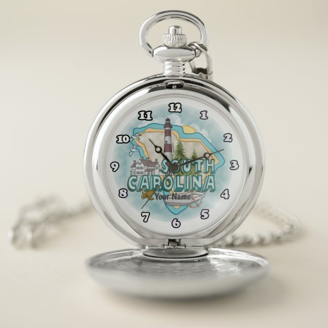 South Carolina Lighthouse  Pocket Watch (Inside)