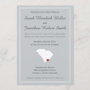 South Carolina Love - Customizable Wedding Invite