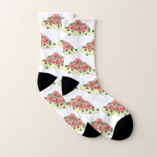 South Carolina Low Country Shrimp and Grits SC Socks