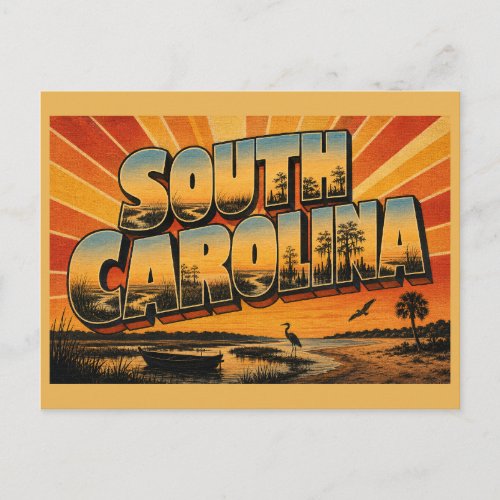 South Carolina Lowcountry Salt Marsh Art Postcard