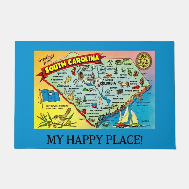 South Carolina Map 24x36 Doormat (Front)