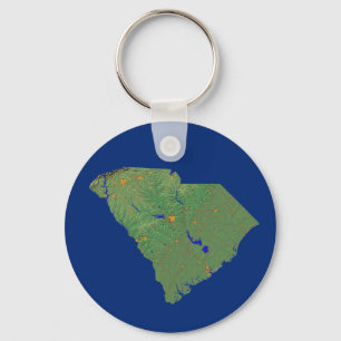 South Carolina Map Keychain