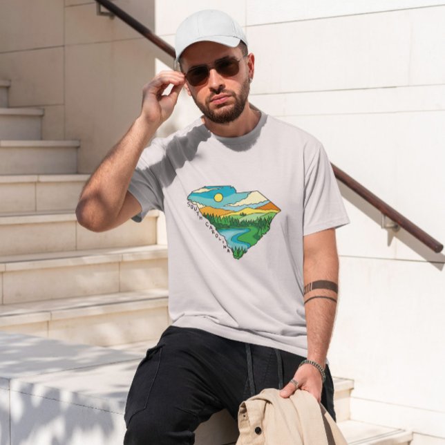 South Carolina Map Landscape   T-Shirt (Creator Uploaded)