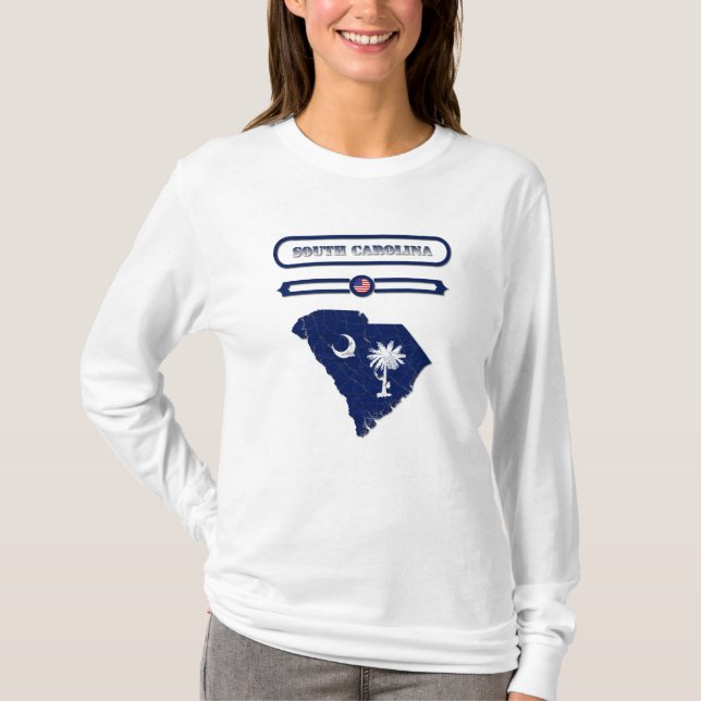 SOUTH CAROLINA MAP, SOUTH CAROLINA. SAMER BRASIL T-Shirt (Front)