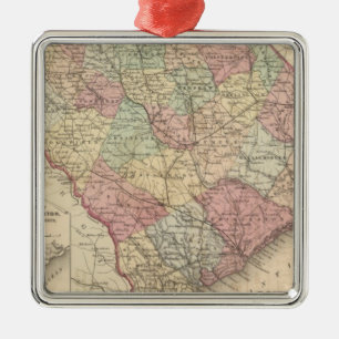South Carolina Metal Ornament