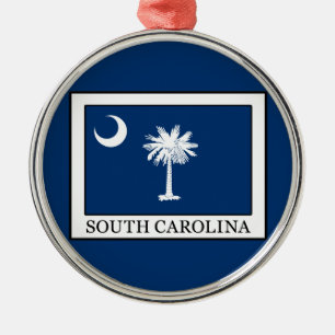 South Carolina Metal Ornament