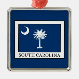 South Carolina Metal Ornament