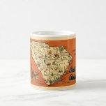 South Carolina Mug<br><div class="desc">A fun vintage postcard map of South Carolina repurposed on a mug.</div>