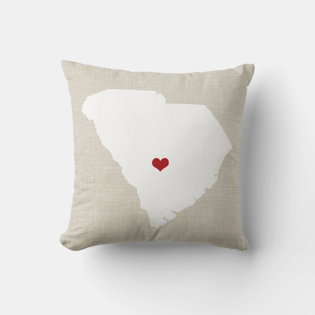 South Carolina New Home State Pillow 16" x 16" (Front)