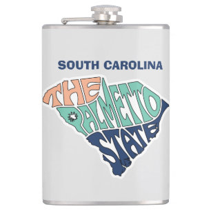 South Carolina Nickname Word Art Flask
