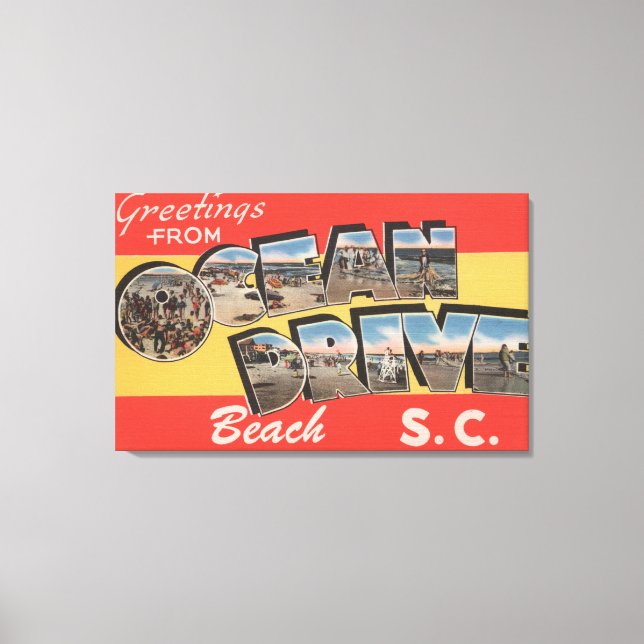 South Carolina - Ocean Drive Beach Canvas Print (Front)