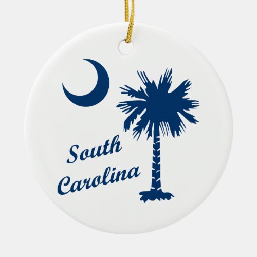 South Carolina Palmetto Ceramic Ornament