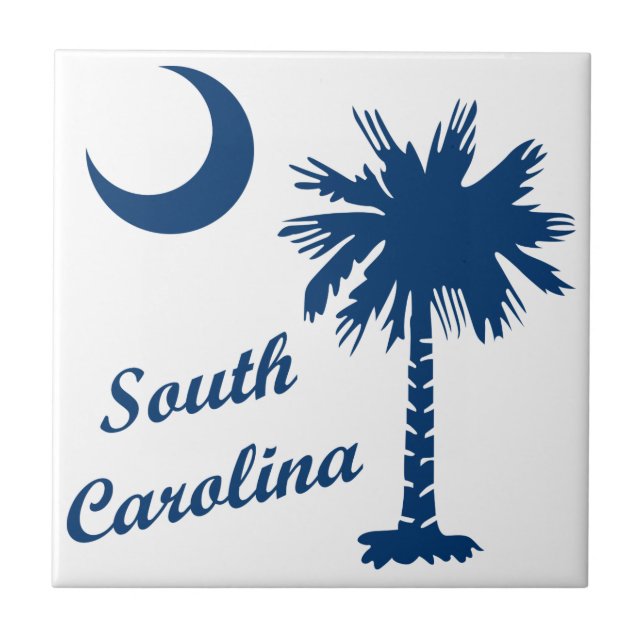 South Carolina Palmetto Ceramic Tile (Front)