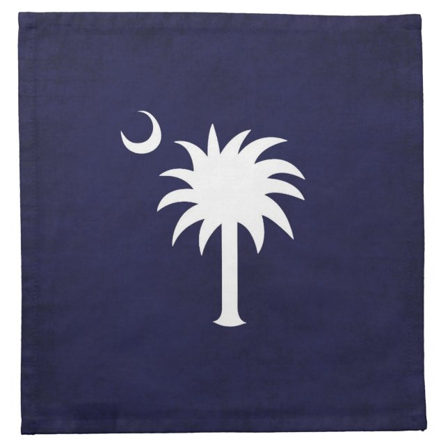 South Carolina Palmetto Cocktail Napkins Navy Blue (Front)