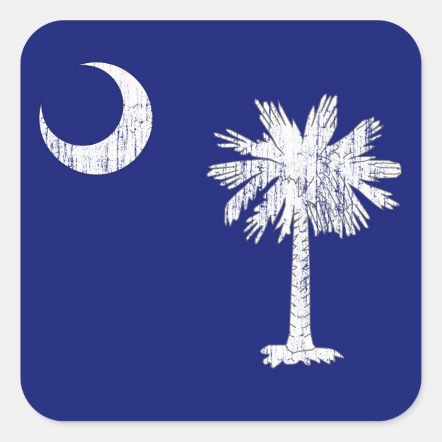 South Carolina Palmetto Flag Square Sticker (Front)