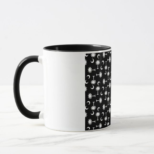 South Carolina Palmetto Moon Flag Black Mug (Left)