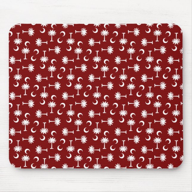 South Carolina Palmetto Moon Flag Garnet Mouse Pad (Front)