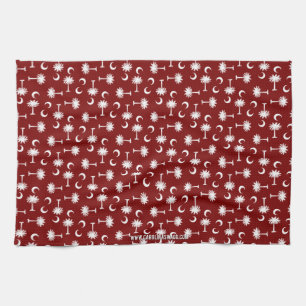 South Carolina Palmetto Moon Flag Garnet Towel