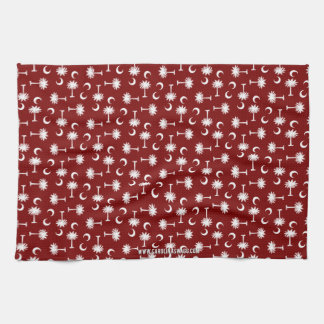 South Carolina Palmetto Moon Flag Garnet Towel