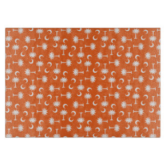 South Carolina Palmetto Moon Flag Orange Cutting Board