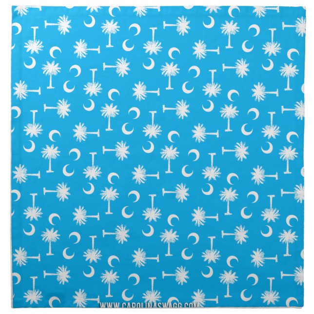 South Carolina Palmetto Moon Flag Teal Napkin (Front)