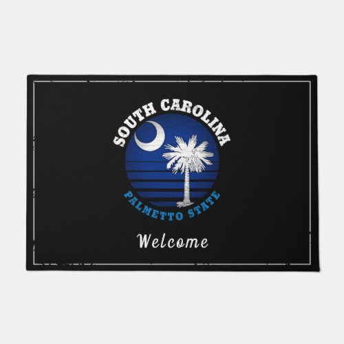 SOUTH CAROLINA PALMETTO STATE FLAG DOORMAT