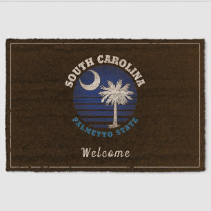 SOUTH CAROLINA PALMETTO STATE FLAG FIBER DOORMAT