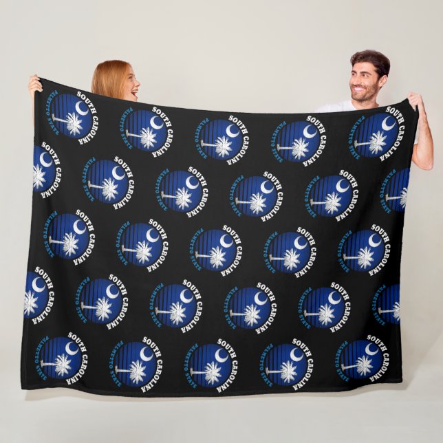 SOUTH CAROLINA PALMETTO STATE FLAG FLEECE BLANKET (In Situ)