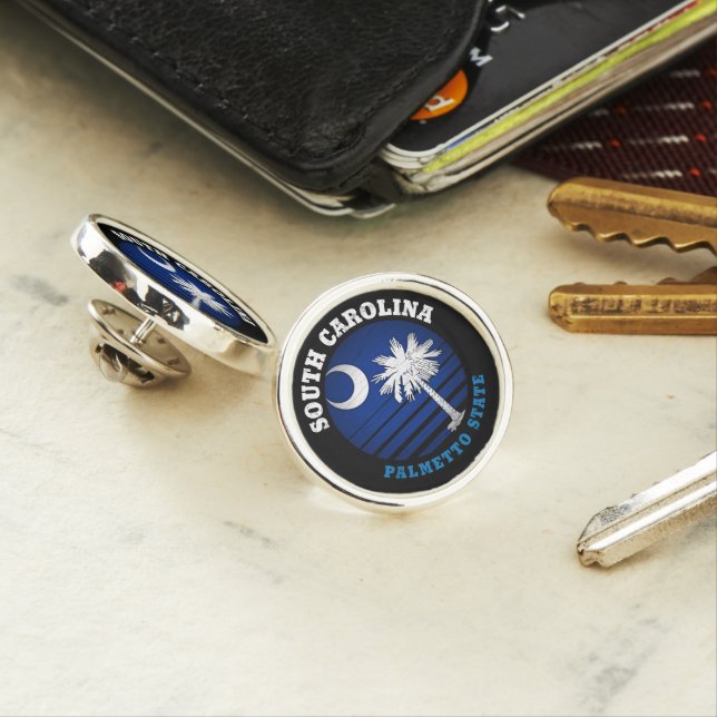 SOUTH CAROLINA PALMETTO STATE FLAG LAPEL PIN (In Situ)