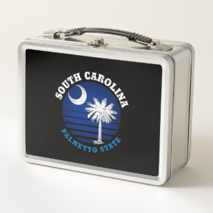 SOUTH CAROLINA PALMETTO STATE FLAG METAL LUNCH BOX