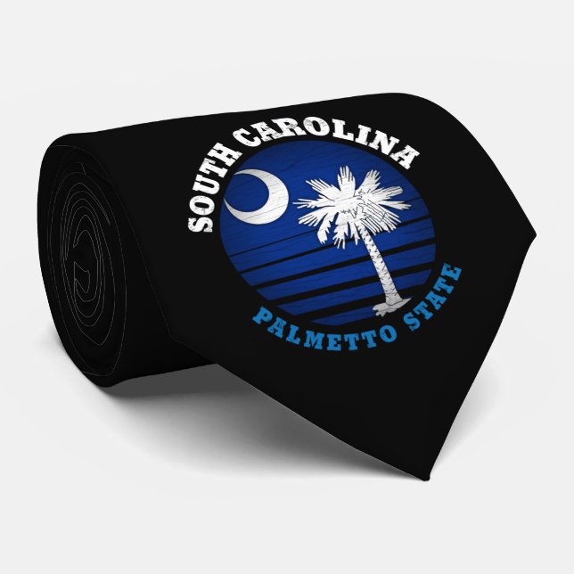 SOUTH CAROLINA PALMETTO STATE FLAG NECK TIE (Rolled)