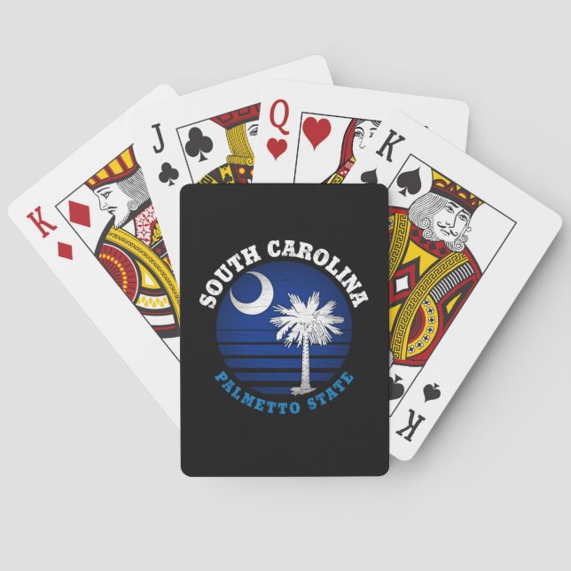 SOUTH CAROLINA PALMETTO STATE FLAG POKER CARDS (Back)