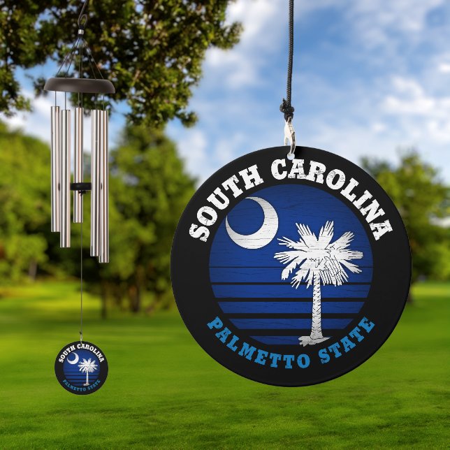 SOUTH CAROLINA PALMETTO STATE FLAG WIND CHIME  (Outdoor)