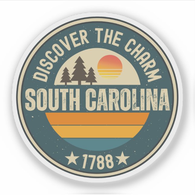 South Carolina - Palmetto State Gift Sticker (Front)