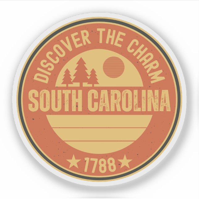 South Carolina - Palmetto State Gift  Sticker (Front)